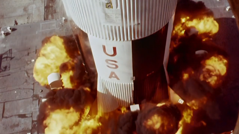 Saturn V rocket lift off