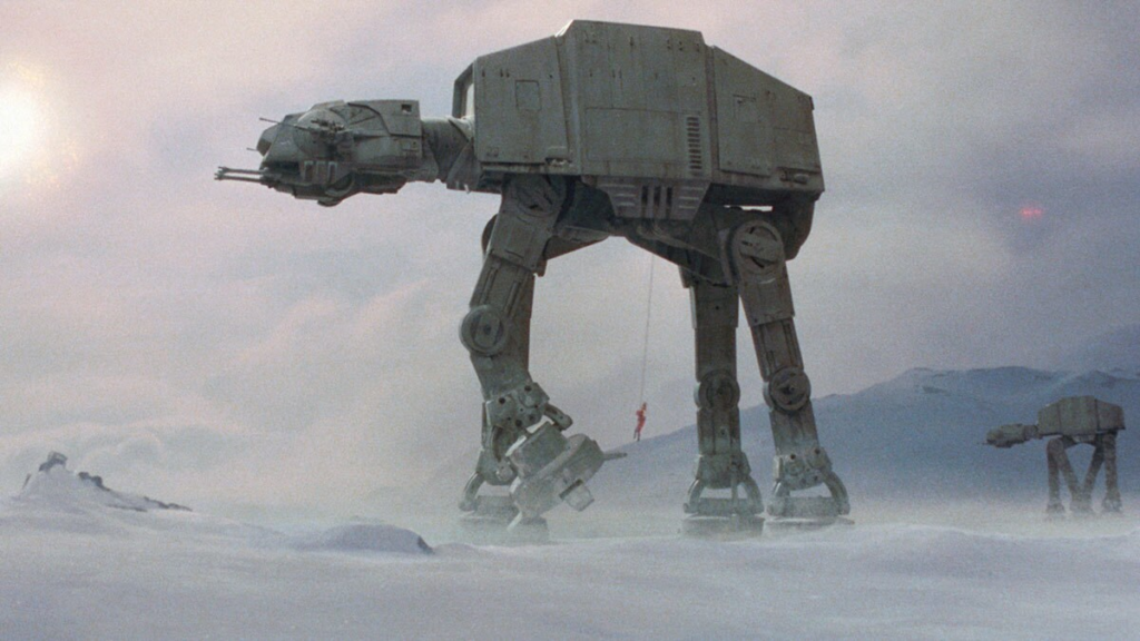 AT-AT attacking Hoth's rebel base generator, while Luke Skywalker makes a brave intervention...